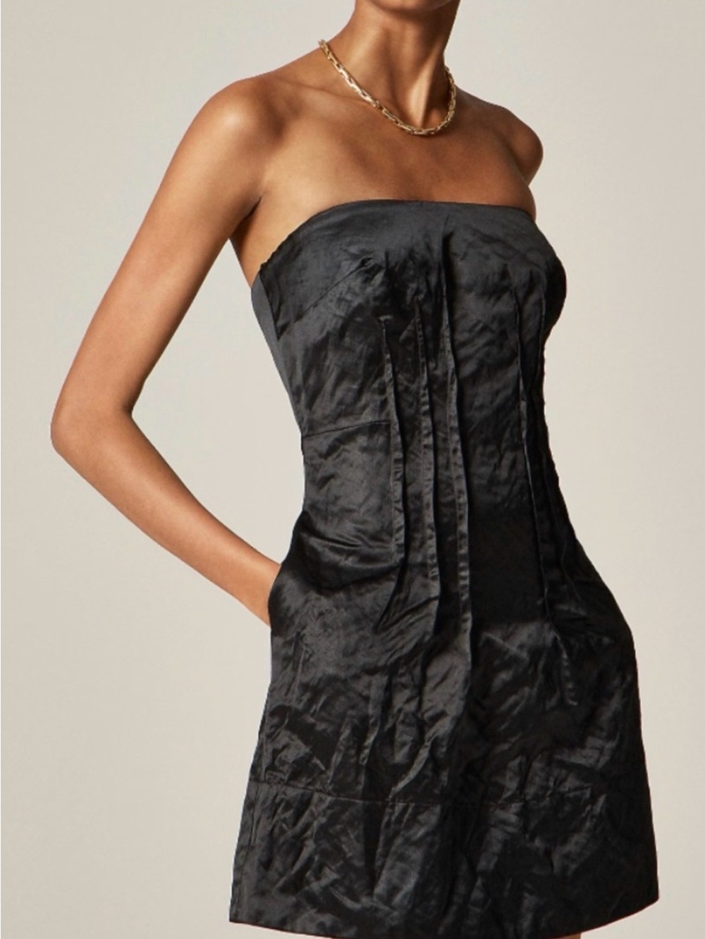 J CREW SIZE 6 Collection strapless mini dress in memory satin CO424